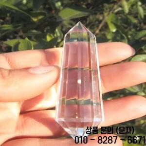 클리어 내츄럴 쿼츠 크리스탈 보겔 스타일 지팡이 포인트 힐링 12 면 70mm