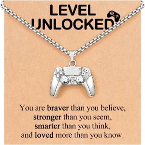 소년용 ORISPRE 게임 컨트롤러 목걸이 손자 조카 생일 크리스마스 발렌타인 졸업 선물