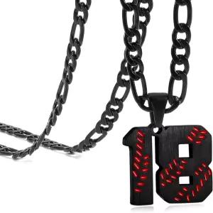 남성용 맞춤형 유니폼 번호 목걸이 남자 야구/소프트볼 팀용 스테인리스 스틸 스포츠 펜던트 체인 선물과