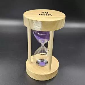 [골드스마일]원목 모래시계 타이머 유리 탁상시계 사우나 10분
