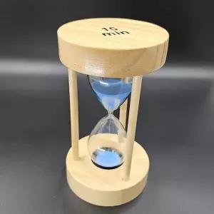 [골드스마일]원목 모래시계 타이머 유리 탁상시계 사우나 15분