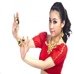 2개/몫 악기 밸리 댄스 인도 황동 손가락 심벌즈 소품