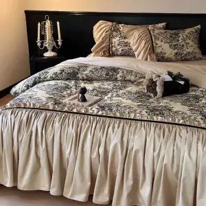 유럽풍 혼수 이불 세트 호텔 실크 럭셔리 침구 시트