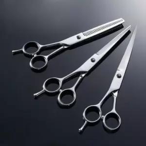 [반려] 3종 커팅가위 셀프미용 세트 숱가위 강아지 곡선가위