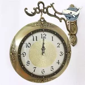 우아한 앤틱 양면 벽시계 카페 인테리어 공간