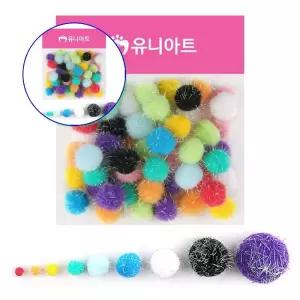 쌍문상회 초등학교 만들기재료 반짝이퐁퐁 솜방울 51841