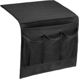 파티킬 침대 머리맡 캐디 정리 걸이 4포켓 주머니 보관 가방 원격 제어 침실 전화기 안경 검은색