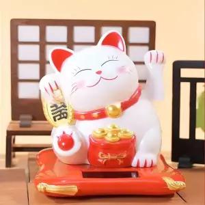 손흔드는 마네키네코 고양이 행복 다복 행운 개업