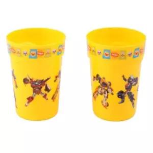 또봇 어린이 양치컵2P 노랑 유아용 아동 키즈 욕실 물컵