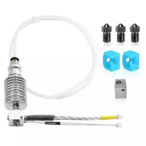 조립된 I3 메가 V5 업그레이드 J-헤드 핫엔드 12V40W 및 3X 경화강 0.4mm 노즐 2X 실리콘 양말 1X 히트블록