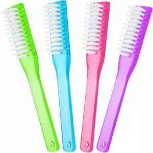 손톱 청소용 네일 브러시 손잡이가 있는 작은 스크럽 4개 주방 신발 세탁 얼룩 가정용