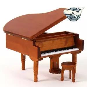 [콩심팥심]원목 피아노 오르골 장식품 클래식 음악 소품