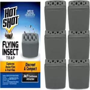 핫샷 플라잉 곤충 트랩 은밀하고 번거로움 없는 집과 초파리 포획 24시간 연중무휴 지속적인 유인 플러그인