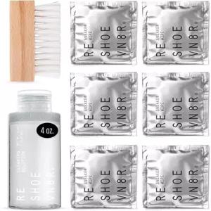 RESHOEVN8R 신발 클리너 키트 및 스니커즈 세트 메시 캔버스 스웨이드 니트 가죽용 클리닝 솔루션
