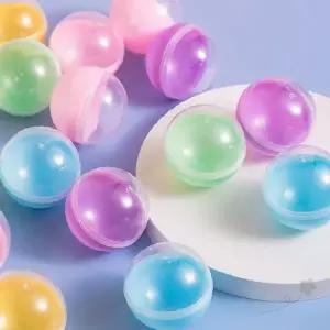 투명 플라스틱 추첨 공 75mm 이벤트 행사 경품 뽑기 캡슐 용기 빈 원형