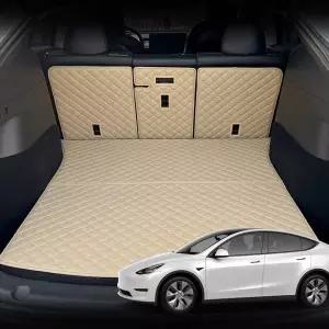 [콩심팥심]가죽 퀼팅 테슬라 모델Y 신형 모델Y 주니퍼 등커버 트렁크매트 세트