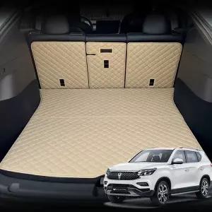 [콩심팥심]가죽 퀼팅 KGM G4 렉스턴 등커버 트렁크매트 세트