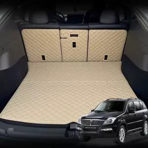 [콩심팥심]가죽 퀼팅 렉스턴W(렉스턴2) 등커버 트렁크매트 세트