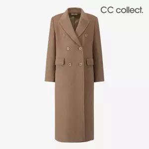 CC콜렉트 캐시미어 블렌드 플랩 포켓 더블 롱코트 C254MSG173 351134