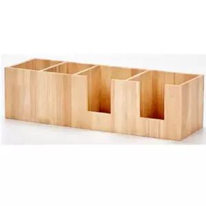 원목디스펜서 우드4칸 분리형 테이크아웃 디스펜서 스트로우 냅킨
