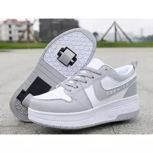 바퀴달린신발 운동화 롤러슈즈 E. 블랙앤화이트 더블휠모델 원터치 31