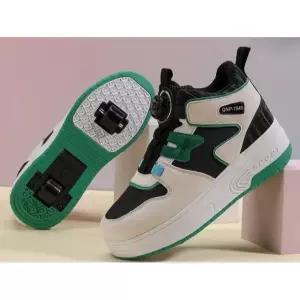 바퀴달린신발 롤러슈즈 운동화 F. 화이트 핑크 기본 31