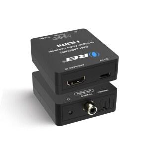 [미국배송] OREI EARC /ARC HDMI에서 광/동축 오디오 추출기까지 - 돌비 5.1 채널 DTS 5.1 LPCM 2.0 채널 HDTV 사운드바 스피커 증폭기(DA41) 지원