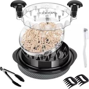 고기용 닭고기 분쇄기 도구 7인치 매트 푸드 통 청소 브러시 및 치즈 돼지고기 분쇄용 발톱 1쌍이 포함된