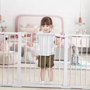 아기 안전 문 주방안전 계단 어린이 유아 안전 문 실내 안전게이트 반려동물 반려견 칸막이 확장형 베란다