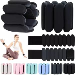 여성과 남성을 위한 손목 무게 및 발목 1파운드 조절 가능한 2파운드 웨어러블 실리콘 가중 뱅글 요가