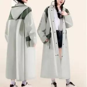 [SBD] 우비 남녀공용 스타일리시한 전신 오버핏 레인코트 롱기장 방수 후드 비옷 코트형