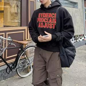 [허밍플라이] 남자 크롭 후드 봄 가을 레터링