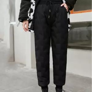 [라일리여성의류] Rly 밴딩 9부 조거 패딩 팬츠 츄리닝 솜바지 바지