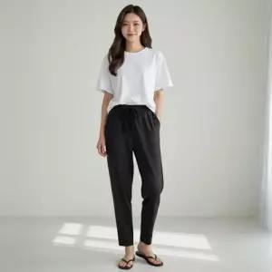 [라일리여성의류] Rly 여성바지 배기팬츠 스판 면 빅사이즈 일자 코디