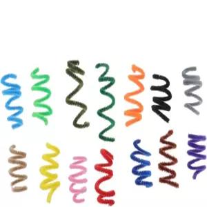 실내 고양이를 위한 Mipcase 100pcs 스프링 장난감 다채로운 봄 인터랙티브 플러시 나선형