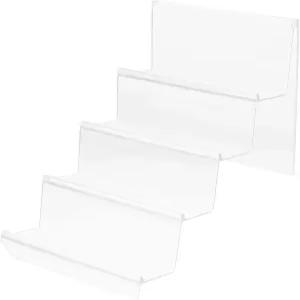 OFSCH 아크릴 다층 지갑 디스플레이 스탠드 투명 정리함 컴팩트 보관 랙 9.84X7.87X5.51인치 소매용 가정용