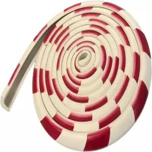 월 엣지 코너 가드 196.9인치/5m 레드 화이트 세이프티 범퍼 자체 접착 폼 프로텍터 패딩 창고 선반 차고