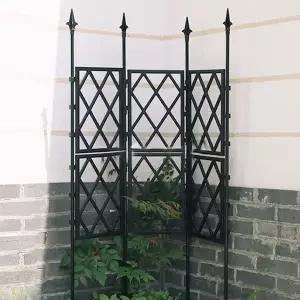 [콩심팥심]파티션 블랙 지지대 플랜트 3칸 130cm A정원 식물