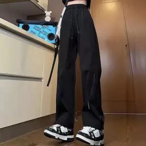 여성 데일리 스포티 부드러운 기모안감 생활방수 스트링 포켓 팬츠 바지