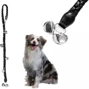 밖으로 나가는 ZGLONG 강아지 종소리와 배변 훈련 위한 조절 가능한 문벨 소리 프리미엄 PU 가죽으로