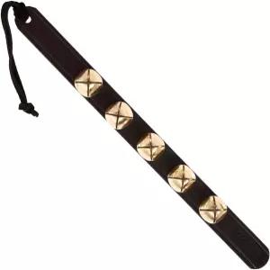 노마 가죽 걸이식 도어벨 배변 훈련 홀리데이 장식 및 다목적 사용을 위한 수제 썰매 반려견 벨블랙 황동