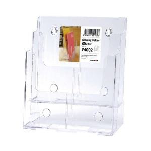 사출아크릴 카다로그 브로슈어 서류 파일 홀더 서류함 케이스 A4꽂이 2단 [F4002]
