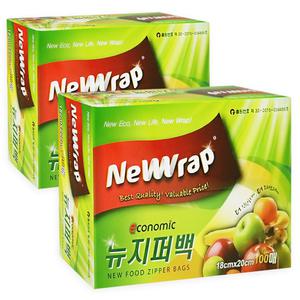 뉴랩 뉴지퍼백 소형 100매(2개) 18cmX20cm