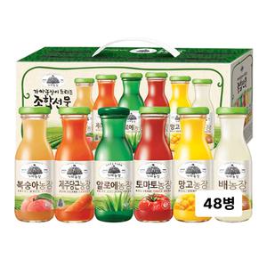 가야농장 6종 종합 선물세트 6종 180ml x 48병 꼬마병