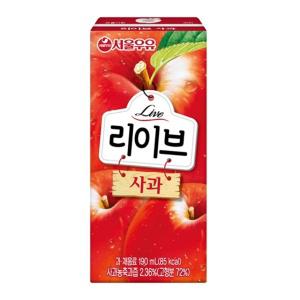 서울우유 리이브 사과 190ml 24팩 리이브