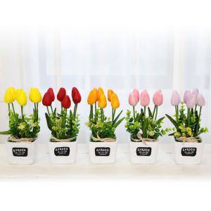 인테리어 미니 조화화분 튤립 가든 사각화분 모음