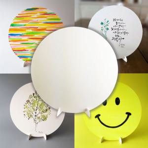 원형 종이액자 10개 지름23cm/두께1.2mm/평량900g 미술용지 받침대포함