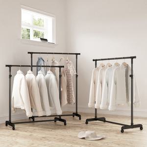 리우리빙 올블랙 이동식행거 옷걸이 옷행거