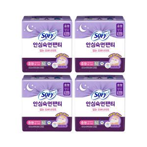쏘피 안심숙면팬티, 중형, 5매, 4개