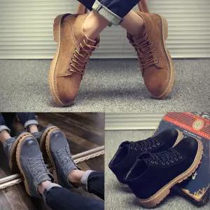 남자 워커부츠 가을신발 키높이 세무 스웨이드워커 워커화